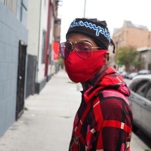 Reversible Drivers Face Mask  Red / Bandanna